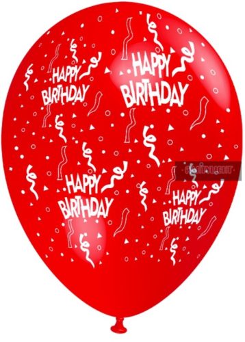 Happy Birthday latex lufi 30cm vegyes színek