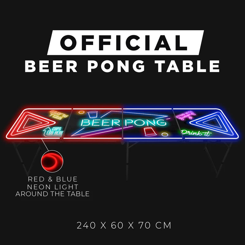 Világító sör pong asztal